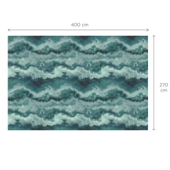 Fashion Papier peint panoramique XL MOSAICO 400 x 270 cm vert bouteille Papiers Peints Panoramiques|Papiers Peints