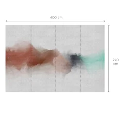 Sale Papier peint panoramique XL INKY 400 x 270 cm rouge et vert d'eau Papiers Peints Panoramiques|Papiers Peints