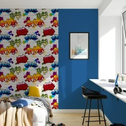 Hot Papier peint TAG STREET coloris blanc - 4MURS Enfant Papiers Peints Enfant|Papiers Peints