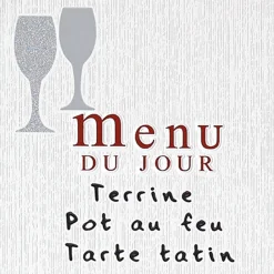 Hot Papier peint vinyle MENU DU JOUR coloris écru - 4MURS Papiers Peints