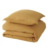 Hot Parure de lit en coton lavé ZOHA caramel 260 x 240 cm - 4MURS Linge De Maison