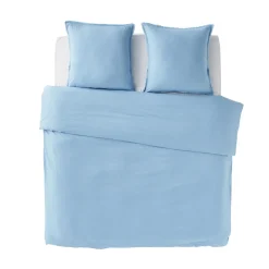 Discount Parure de lit en coton lavé ZOHA bleu acier 240 x 220 cm - 4MURS Linge De Maison