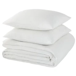 Discount Parure de lit en gaze de coton ANOKIAS blanc 240 x 260 cm - 4MURS Linge De Maison