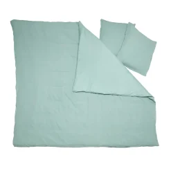 Clearance Parure de lit en gaze de coton ANOKIAS amande 240 x 260 cm - 4MURS Linge De Maison