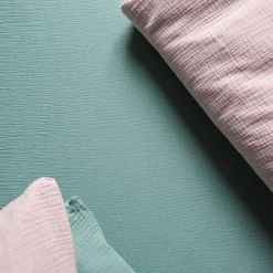 Discount Parure de lit en gaze de coton ANOKIAS amande 240 x 220 cm - 4MURS Linge De Maison