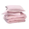 Outlet Parure de lit en gaze de coton ANOKIAS rose 240 x 260 cm - 4MURS Linge De Maison