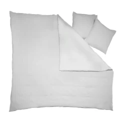 Outlet Parure de lit en gaze de coton ANOKIAS gris perle 240 x 220 cm - 4MURS Linge De Maison
