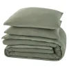 New Parure de lit en gaze de coton ANOKIAS kaki 240 x 260 cm - 4MURS Linge De Maison