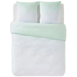 Sale Parure de lit en percale de coton UMA bleu acqua 240 x 220 cm - Linge De Maison