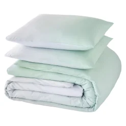 Hot Parure de lit en percale de coton UMA bleu acqua 260 x 240 cm - Linge De Maison