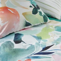 Best Parure de lit en percale de coton AQUARELLA multicolore 260 x 240 cm Linge De Maison