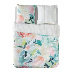 Outlet Parure de lit en percale de coton AQUARELLA multicolore 240 x 220 cm Linge De Maison