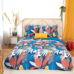 Clearance Parure de lit en satin de coton PARADE multicolore 240 x 220 cm Linge De Maison