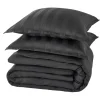 Online Parure de lit en satin de coton BONE anthracite 260 x 240 cm - Linge De Maison