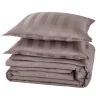 Discount Parure de lit en satin de coton BONE gris cendré 260 x 240 cm - Linge De Maison