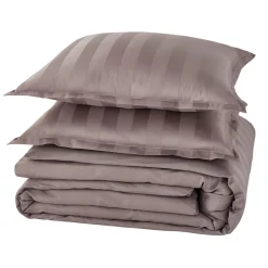 Outlet Parure de lit en satin de coton BONE gris cendré 240 x 220 cm - Linge De Maison