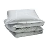 Clearance Parure de lit en toile de coton LOZI gris perle 260 x 240 cm - Linge De Maison