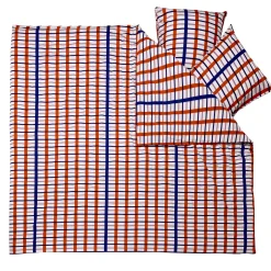Online Parure de lit en toile de coton CASSAN rouge 260 x 240 cm - Linge De Maison