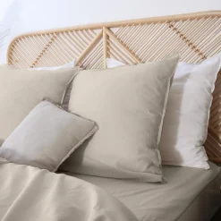 Discount Parure de lit lin et coton lavé MACHA sable 260 x 240 cm - 4MURS Linge De Maison
