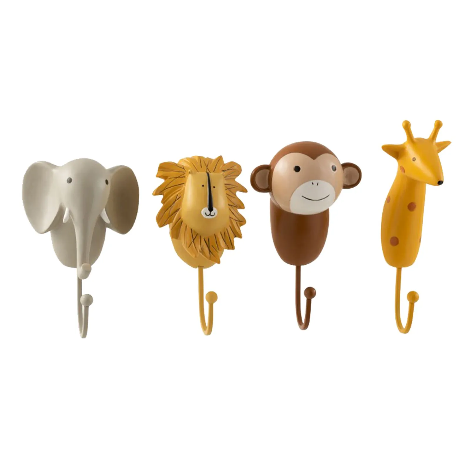 Online Patère SAVANIA coloris jaune gris marron - 4MURS Enfant Déco Enfant|Déco Murale Enfant