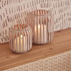 New Photophore VIKI coloris beige diamètre 13 cm - 4MURS Bougies Et Senteurs
