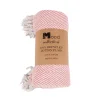Hot Plaid coton recyclé SAXA coloris pêche - 4MURS Plaids