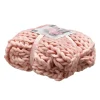 Clearance Plaid grosse maille VILMA coloris rose barbapapa - 4MURS Plaids