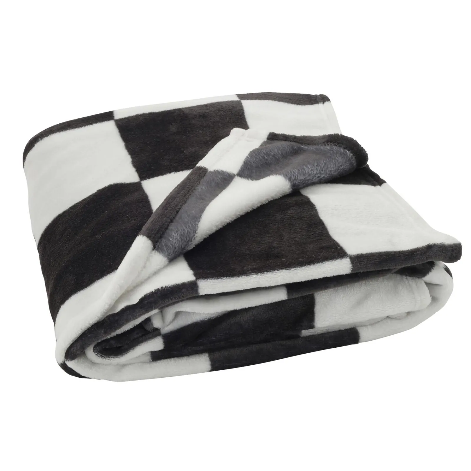 Fashion Plaid polaire LANI coloris noir/blanc - 4MURS Plaids