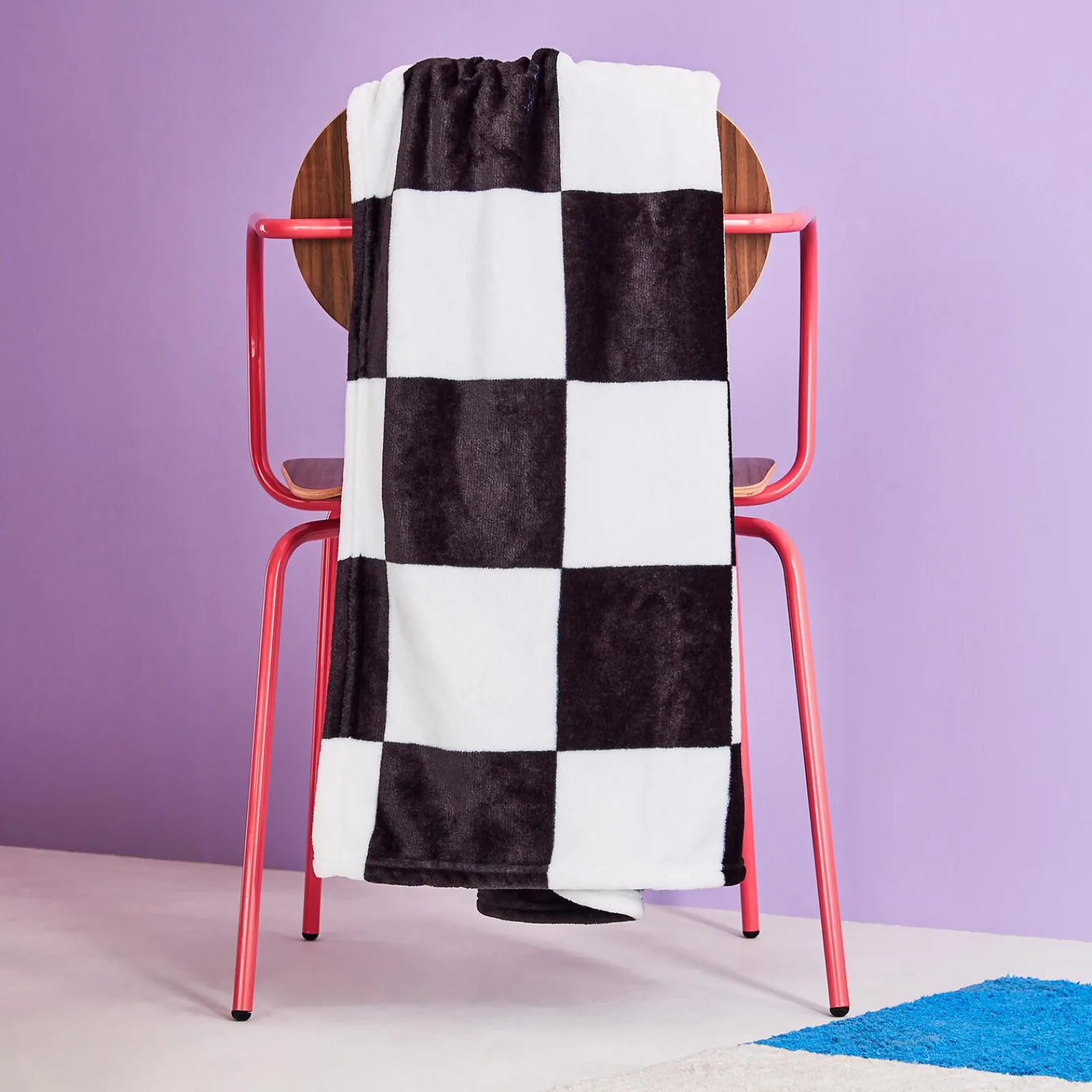 Fashion Plaid polaire LANI coloris noir/blanc - 4MURS Plaids