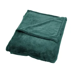 Sale Plaid polaire TILLIE coloris vert émeraude - 4MURS Plaids