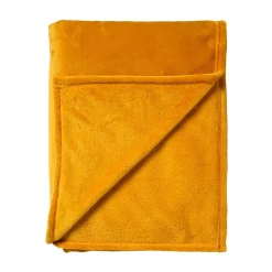 Discount Plaid polaire TILLIE coloris jaune curry - 4MURS Plaids