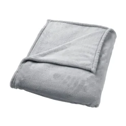 Outlet Plaid polaire TILLIE coloris gris perle - 4MURS Plaids