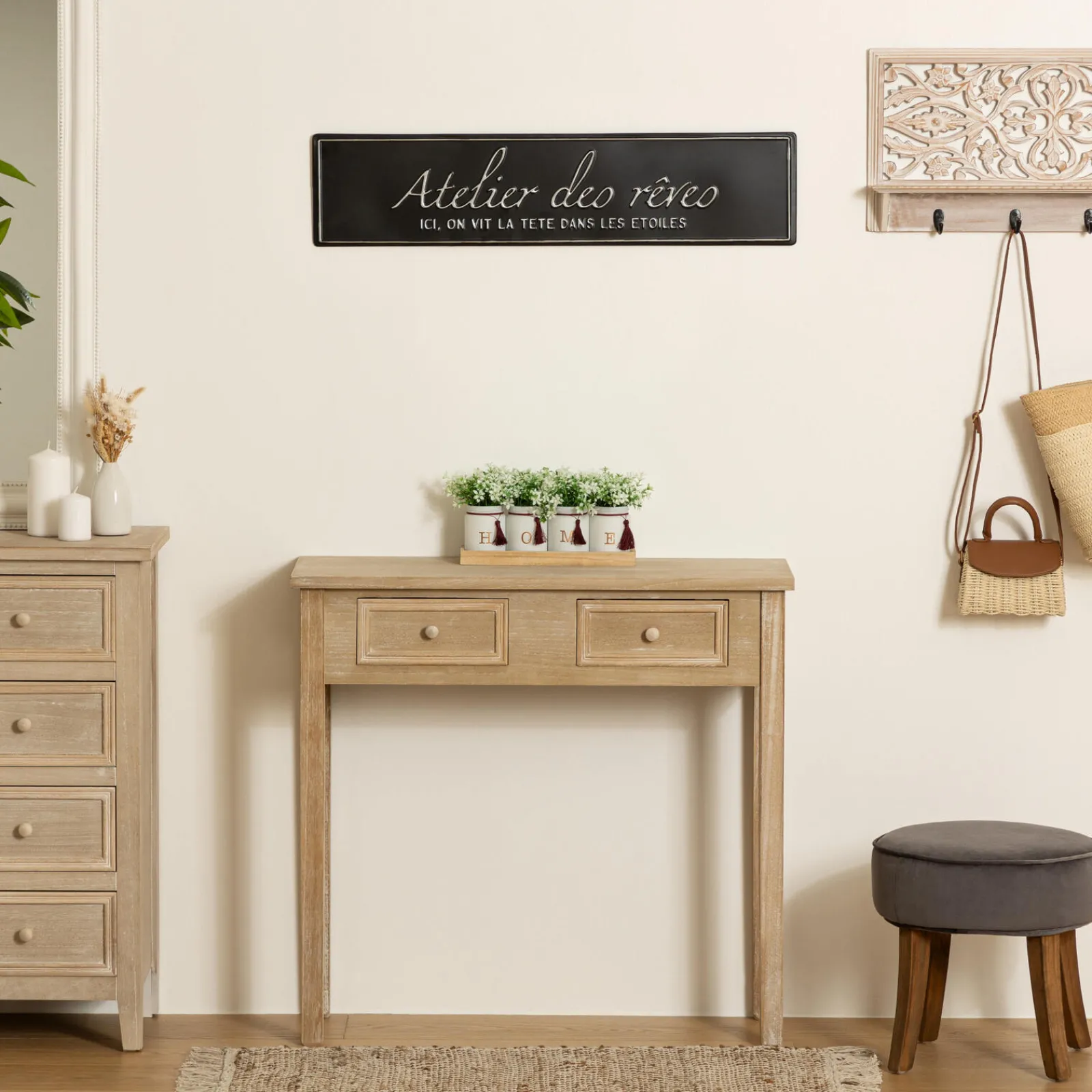 Online Plaque métal ALIX coloris noir - 4MURS Objets Muraux