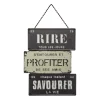 Discount Plaque métal PROFITER DE LA VIE gris, blanc et noir - 4MURS Objets Muraux