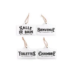 Best Plaque métal ROOM coloris blanc / noir - 4MURS Objets Muraux