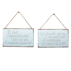 Online Plaque murale en bois L'INSTANT PRÉSENT coloris bleu - 4MURS Objets Muraux