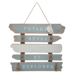 Best Plaque murale en bois OCÉANE coloris bleu - 4MURS Objets Muraux