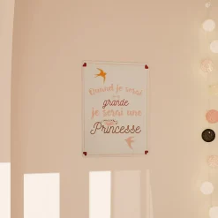 Discount Plaque murale en bois PRINCESSE coloris blanc - 4MURS Enfant Déco Murale Enfant|Objets Muraux