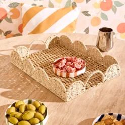 Hot Plateau décoratif ONDULÉ coloris beige - 4MURS Objets Déco