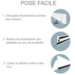 Sale Plinthe déco UNI NOIR 2M coloris noir - 4MURS Revêtements De Sol