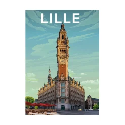 Online Affiche LILLE 30 x 40 cm - 4MURS Tableaux Et Affiches