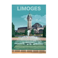 Clearance Affiche LIMOGES 30 x 40 cm - 4MURS Tableaux Et Affiches