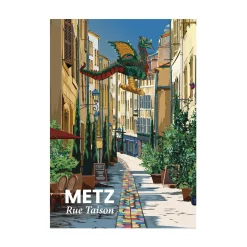 Online Affiche METZ RUE TAISON 30 x 40 cm - 4MURS Tableaux Et Affiches