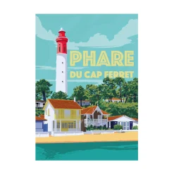 Sale Affiche PHARE DU CAP FERRET 30 x 40 cm - 4MURS Tableaux Et Affiches