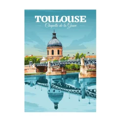 Online Affiche TOULOUSE 30 x 40 cm - 4MURS Tableaux Et Affiches