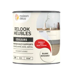 Best Peinture RELOOK MEUBLES Peinture blanc bouleau Satiné 0,5 L Peintures
