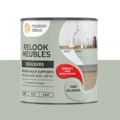 Best Peinture RELOOK MEUBLES Peinture vert céladon Satiné 0,5 L Peintures