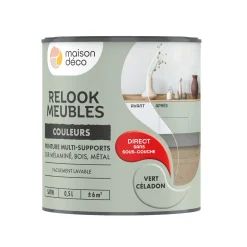 Best Peinture RELOOK MEUBLES Peinture vert céladon Satiné 0,5 L Peintures