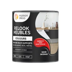 Online Peinture RELOOK MEUBLES Peinture noir intense Satiné 0,5 L Peintures