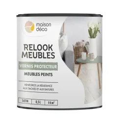 Hot Peinture RELOOK MEUBLES VERNIS PROTECTEUR Peinture incolore Satiné 0,5 L Peintures
